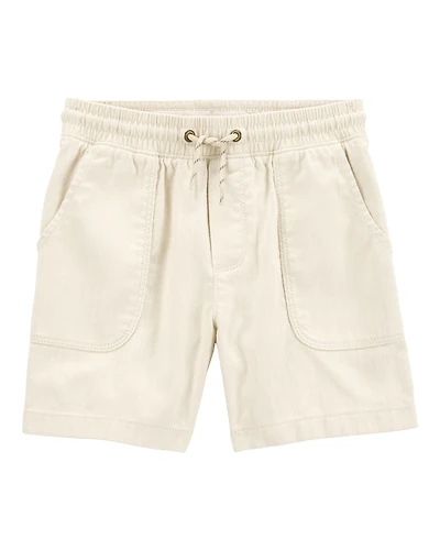 Boys Pull-On Twill Shorts - Khaki