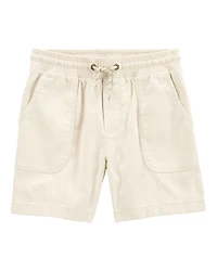 Boys Pull-On Twill Shorts - Khaki
