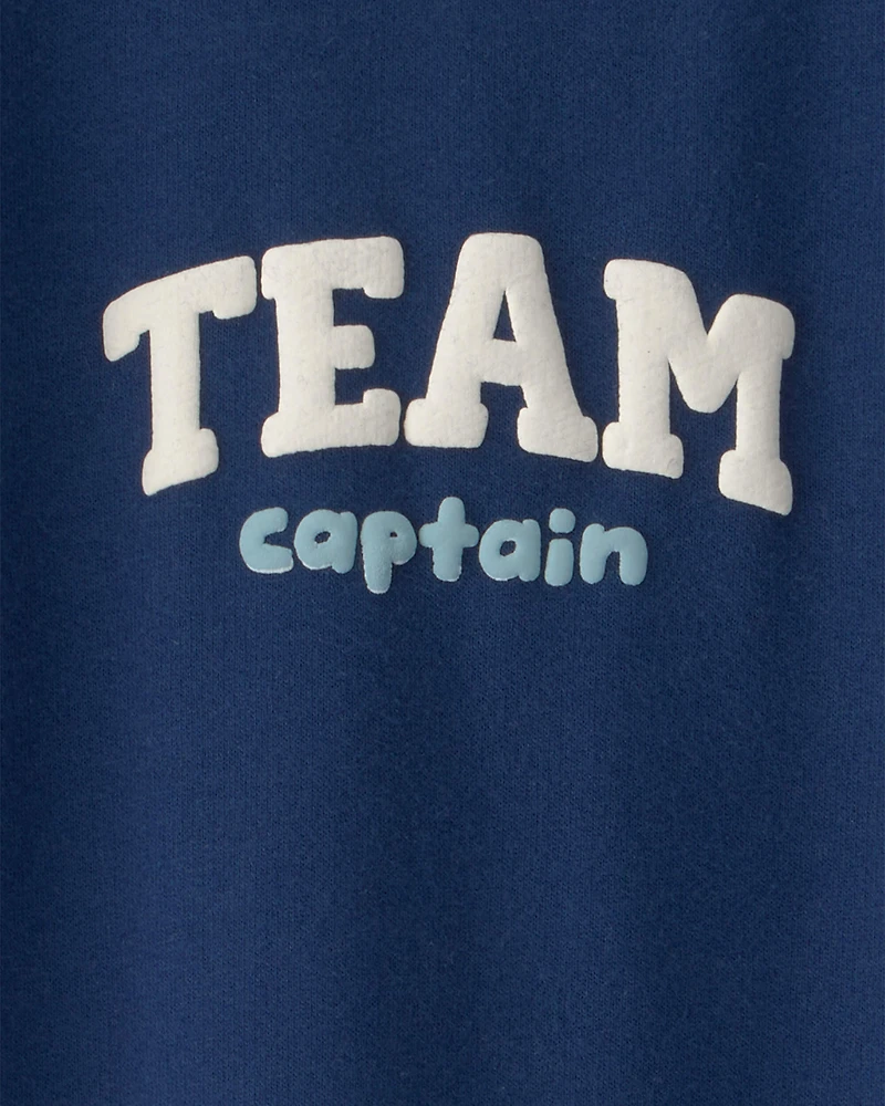 Baby 'Team Captain' French Terry Jumpsuit - Blue
