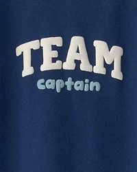 Baby 'Team Captain' French Terry Jumpsuit - Blue