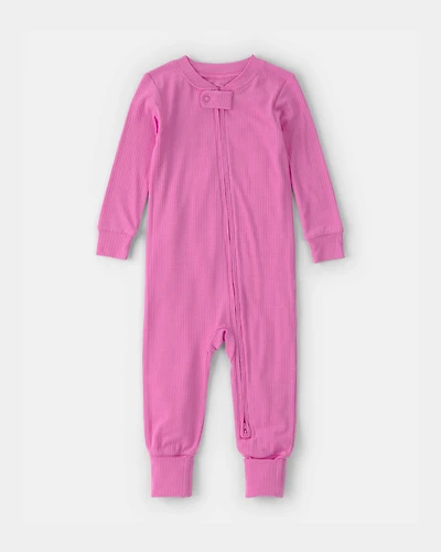 Baby Girl PurelySoft Snug Fit 1-Piece Pyjama - Pink