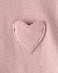 Baby Girl Heart Pocket Top - Pink