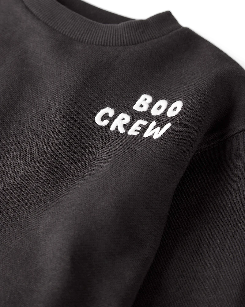 Toddler Organic Cotton Boo Crew Sweatshirt