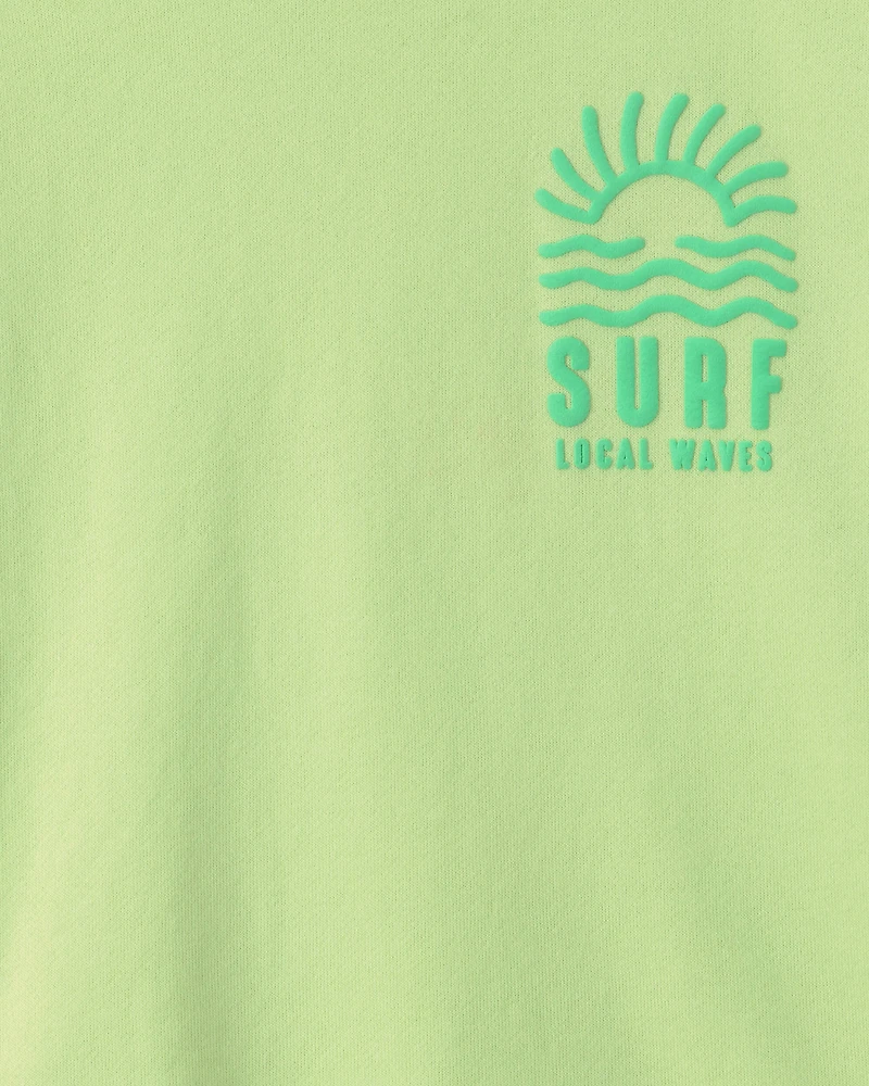 Boys Surf French Terry Graphic Tee - Green