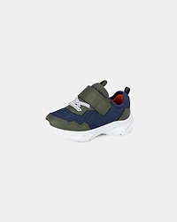 Toddler Boy Athletic Light-up Dino Shoe - Green/Blue