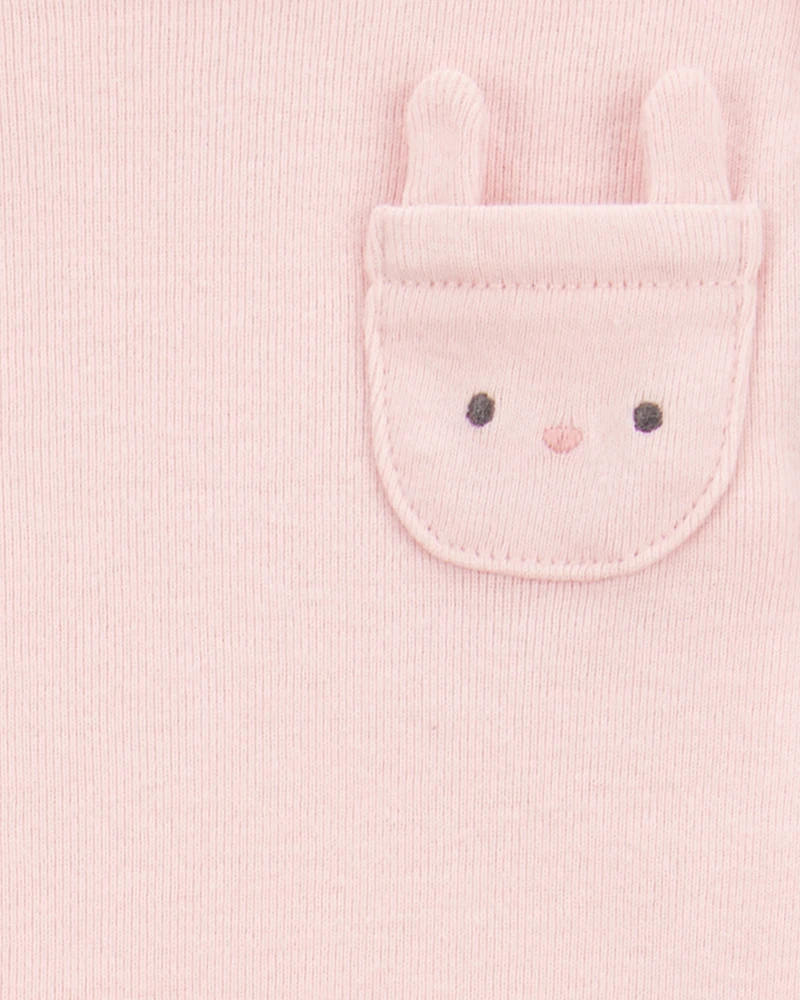 Baby Girl 5-Pack Floral Bunny Short-Sleeve Cotton Bodysuits