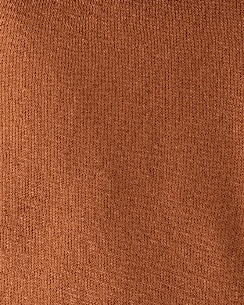 Toddler Boy Solid Fleece Long-Sleeve Hoodie - Brown