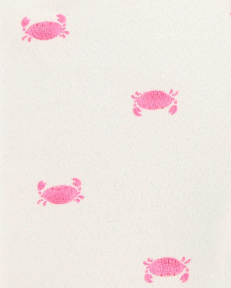 Toddler Girl Crab Print Bike Shorts
