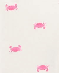 Toddler Girl Crab Print Bike Shorts