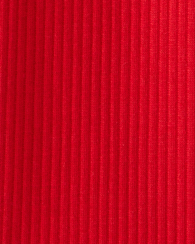 Toddler Girl Pull-On Stretch Rib Leggings - Red