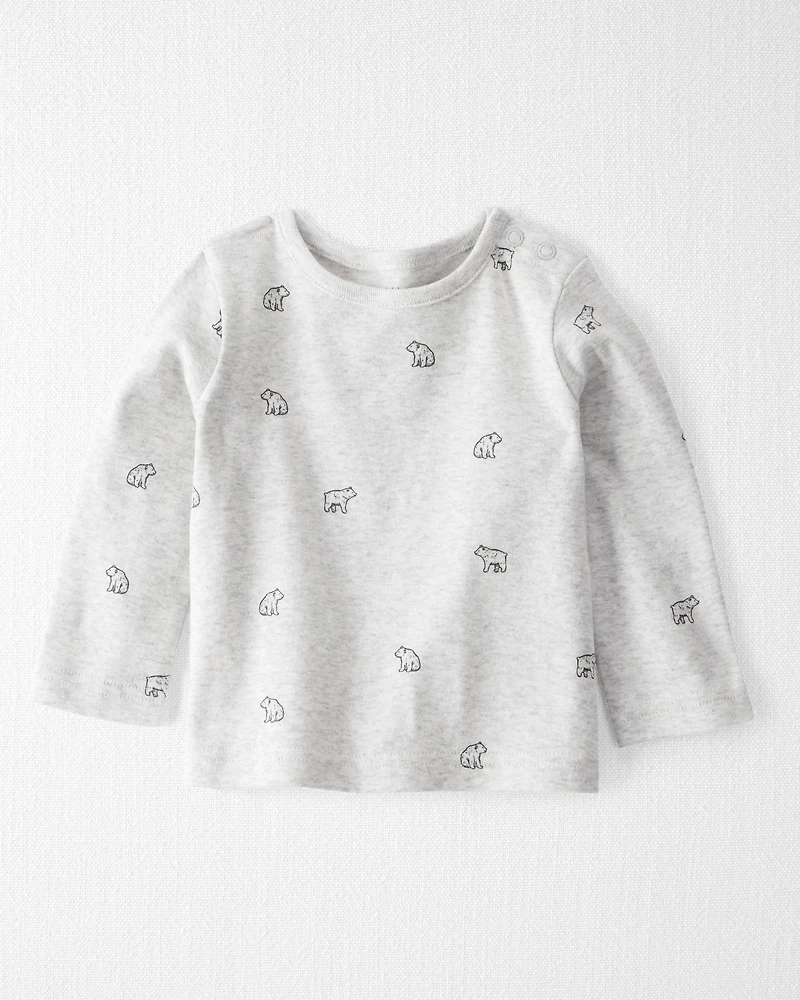 Baby 2-Piece Organic Cotton Overall Set Bear Print
