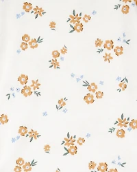 Baby 5-Pack Floral Short-Sleeve Cotton Bodysuits