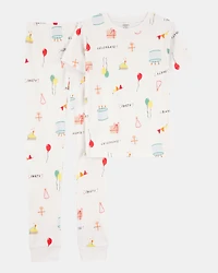 Kid 2-Piece Birthday 100% Snug Fit Cotton Pyjamas