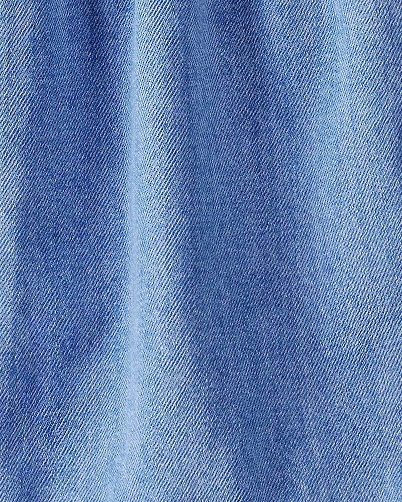 Girls Organic Cotton Chambray Dress