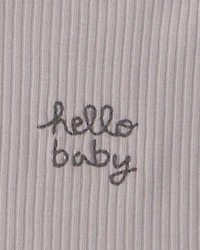 Baby 3-Pack 'Hello Baby' Bibs - Cream
