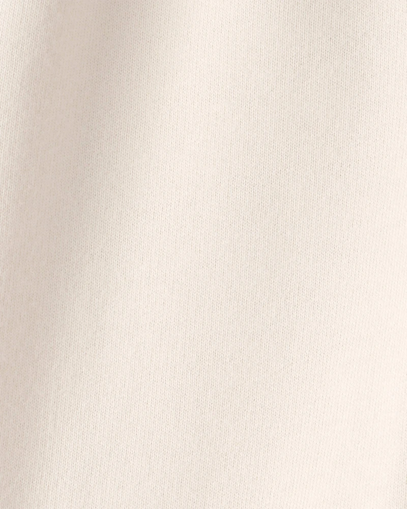 Baby Girl French Terry Wide-Leg Active Pants - Ivory