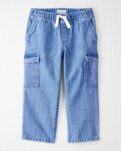 Toddler Organic Cotton Denim Cargo Pants