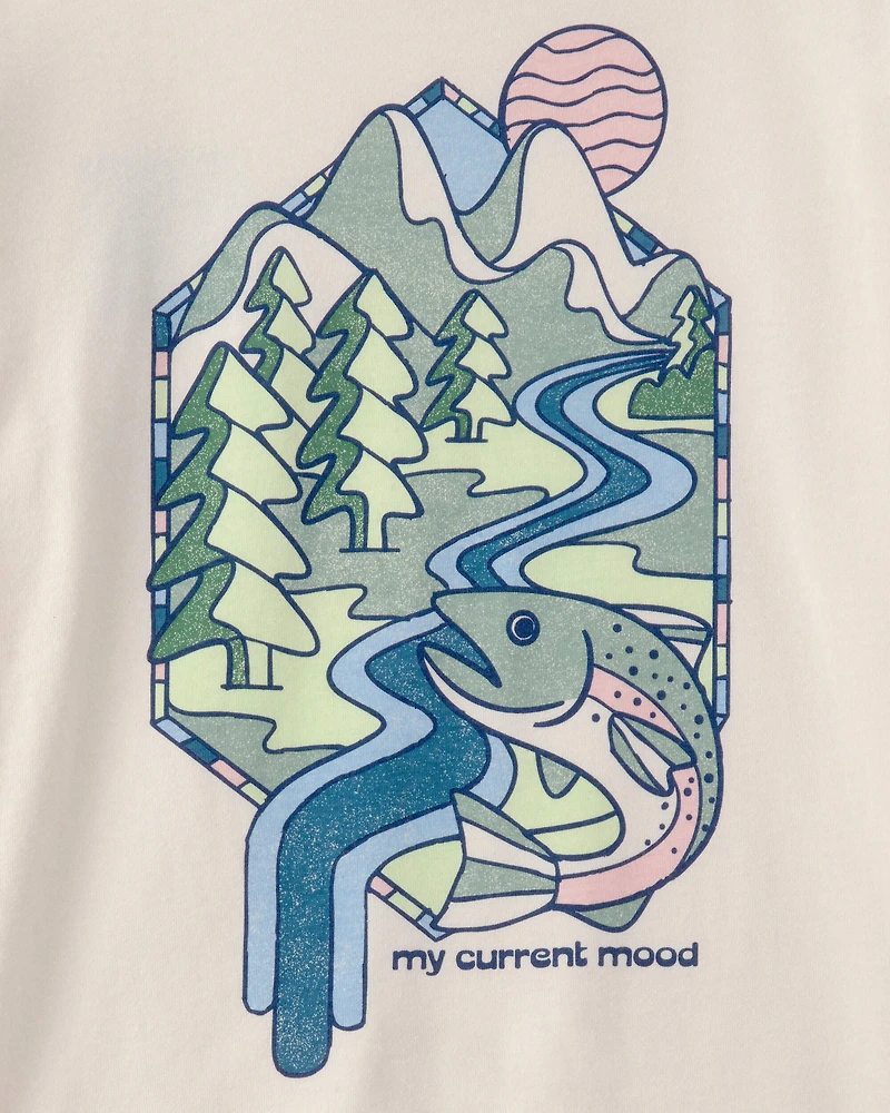 Boys Landscape Long-Sleeve Graphic Tee - Ivory