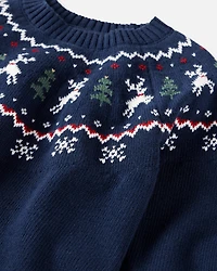 Toddler Fair Isle Organic Cotton Sweater