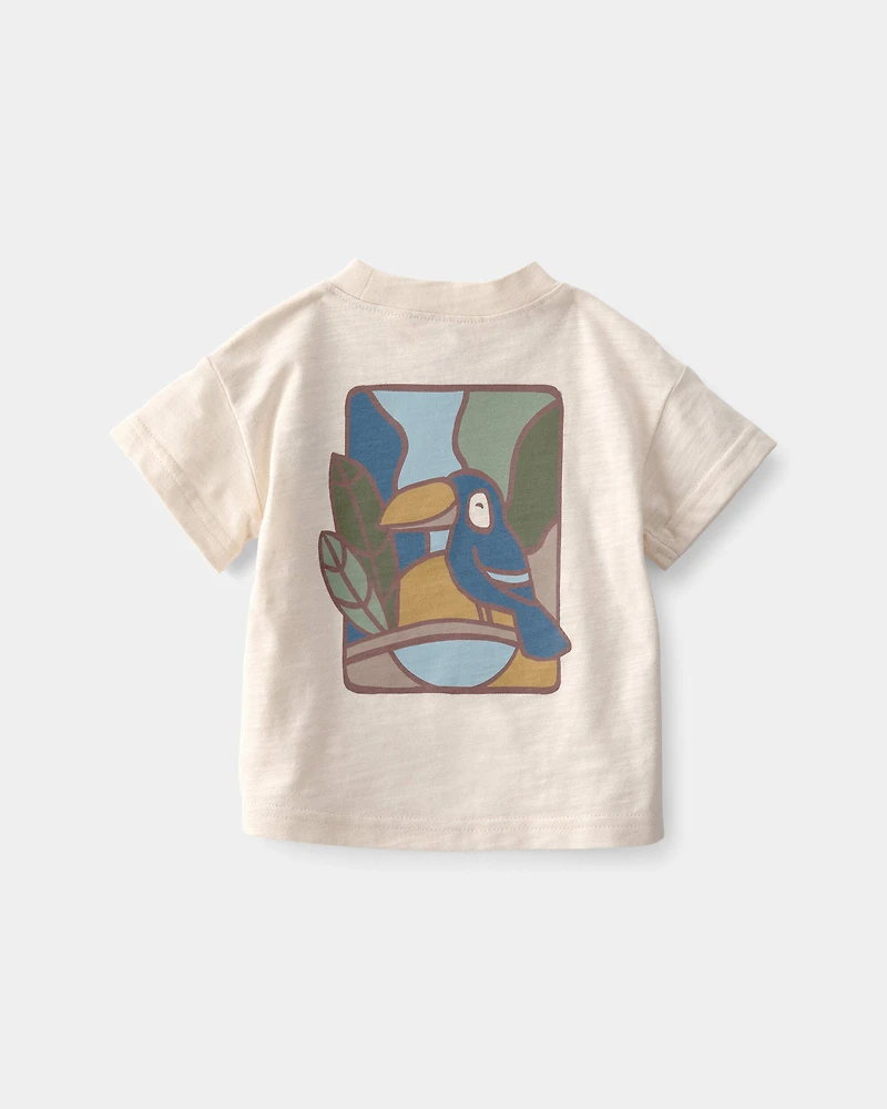 Baby Boy 2-Piece Toucan Solid Short-Sleeve Top & Short Set - Green/White