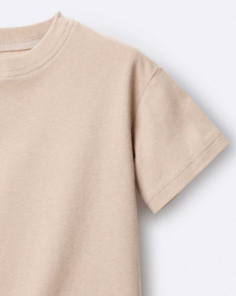 Toddler Short-Sleeve Relaxed Graphic Tee - Tan