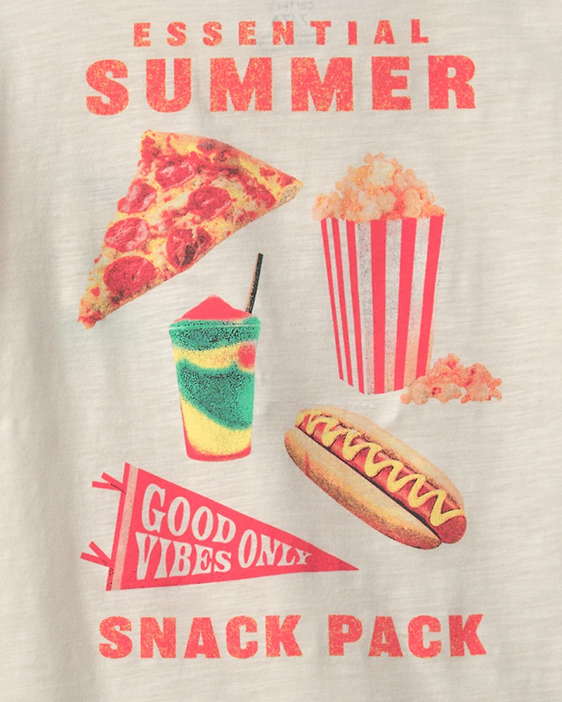 Boys 'Summer Snack Pack' Graphic Tee - Cream