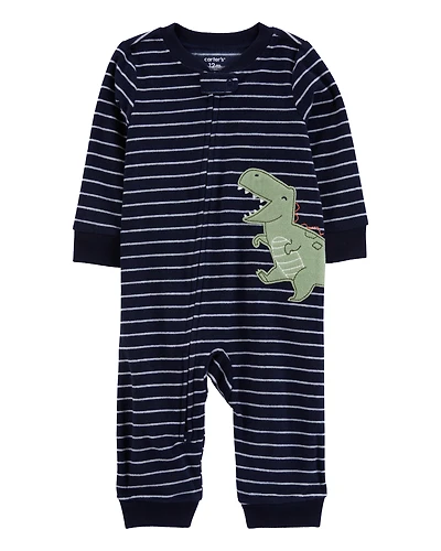 Toddler 1-Piece Dinosaur Fleece Footless Pyjamas
