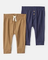 Baby Boy 2-Pack Rib Pants