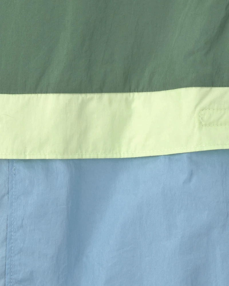 Boys colourblock Lightweight Jacket - Green/Blue
