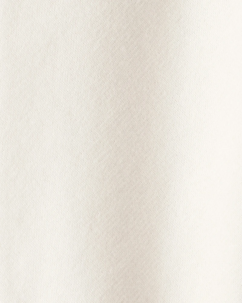 Baby Girl Fleece Pants - Cream