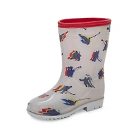 Toddler Hockey Print Rain Boots