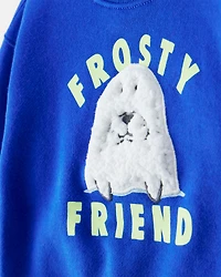 Baby Boy Seal Pullover Sweatshirt - Blue