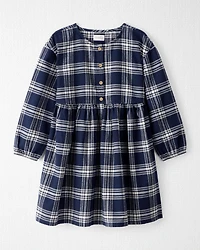 Girls Organic Cotton Flannel Dress