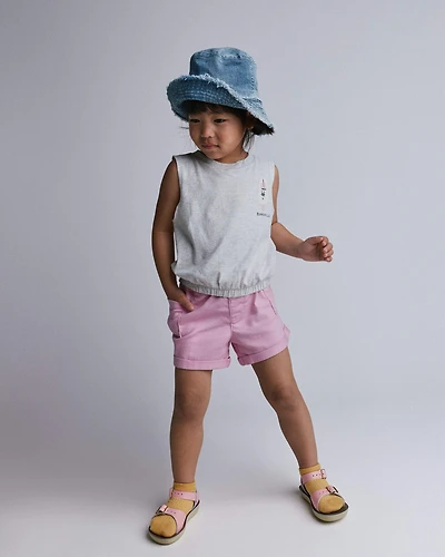 Toddler Girl Mom Short - Pink