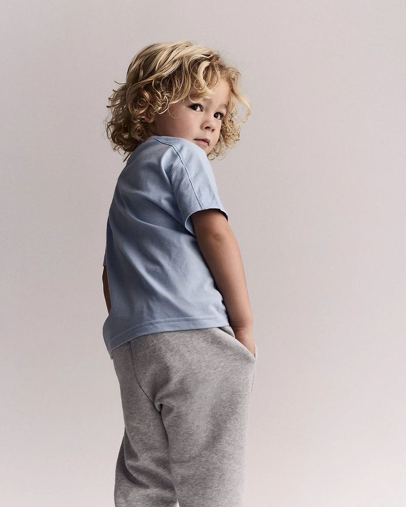 Toddler Boy Henley Tee - Blue