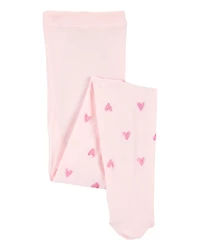 Baby Heart Tights - Pink
