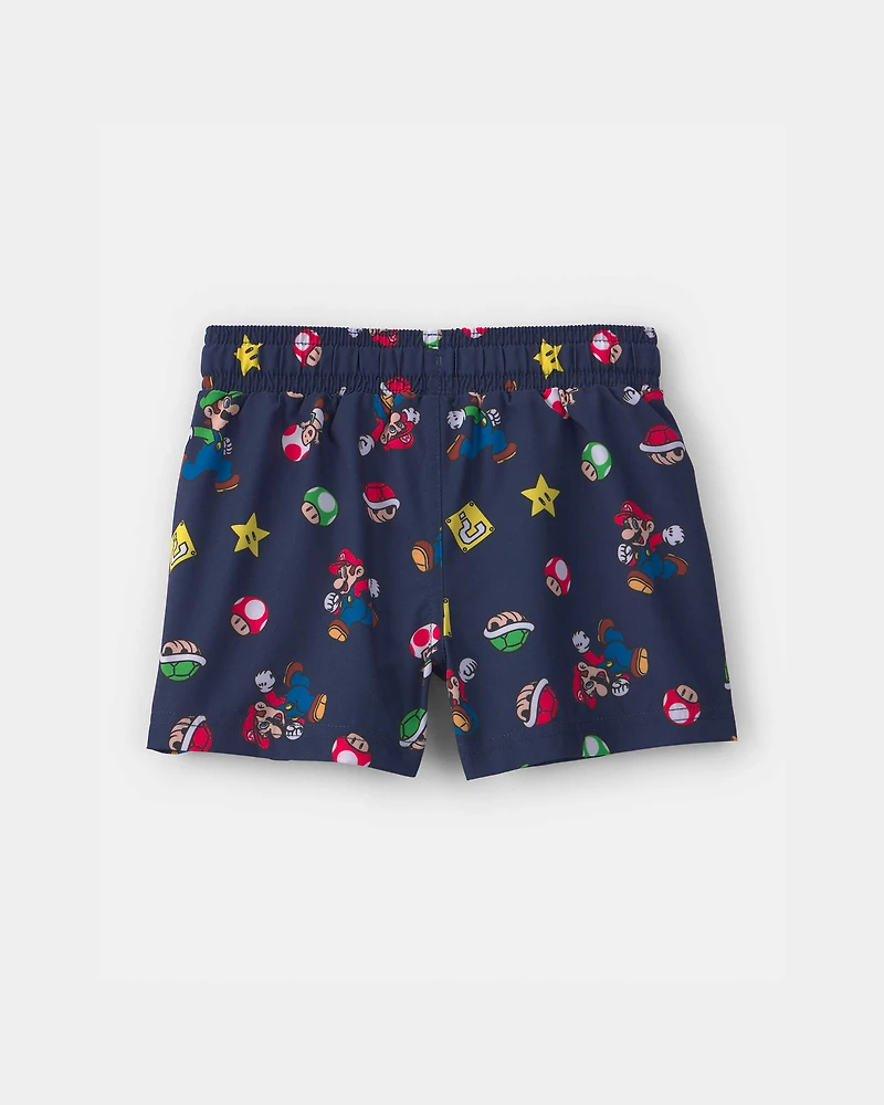 Toddler Boy Nintendo Super Mario Swim Trunks - Navy