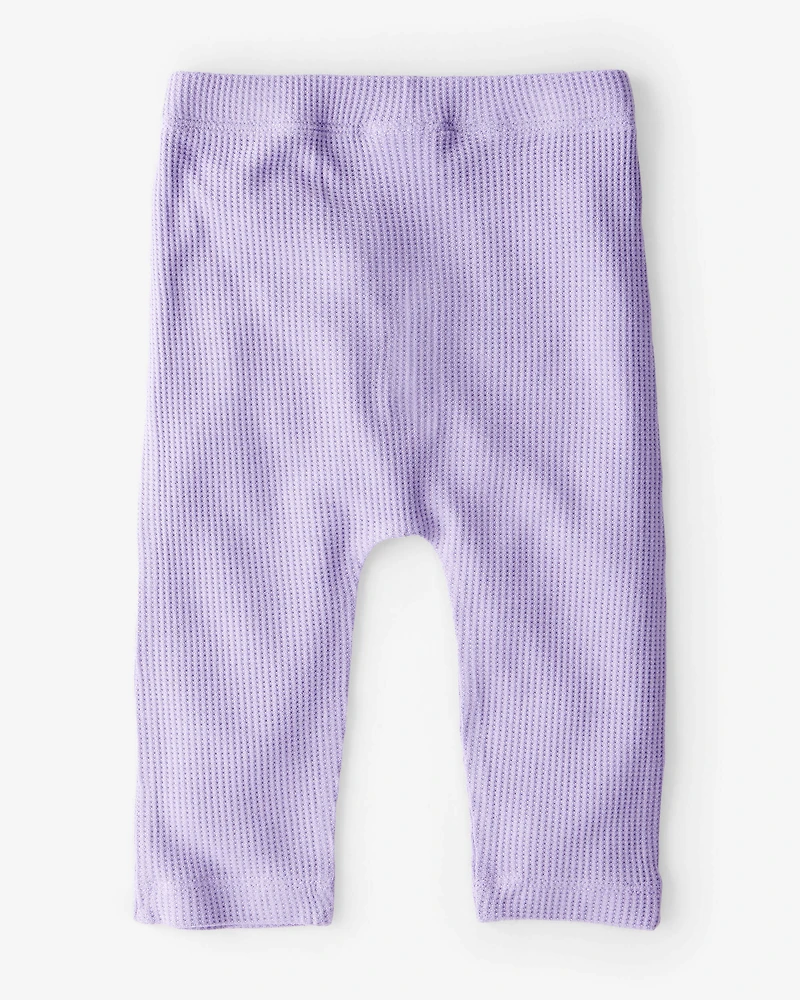 Baby Girl Paint Print PurelySoft Pull-On Pants - White/Purple