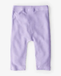 Baby Girl Paint Print PurelySoft Pull-On Pants - White/Purple