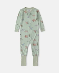 Baby Boy 1-Piece Animals PurelySoft™ Snug Fit Pyjama - Green