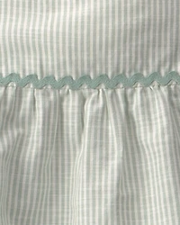 Toddler Girl 2-Piece Striped Sleeveless Top & Pant Set - Green