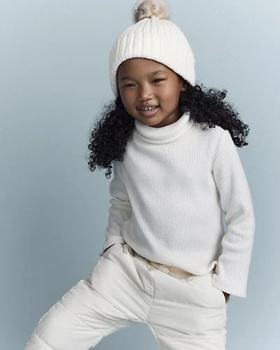 Toddler Girl Turtleneck Long-Sleeve Top - Cream