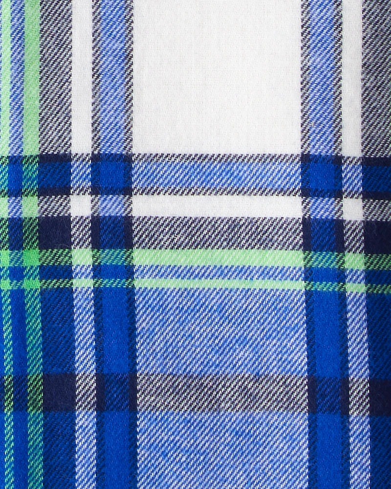 Toddler Boy Plaid Shera Lined Fashion Jacket - Blue