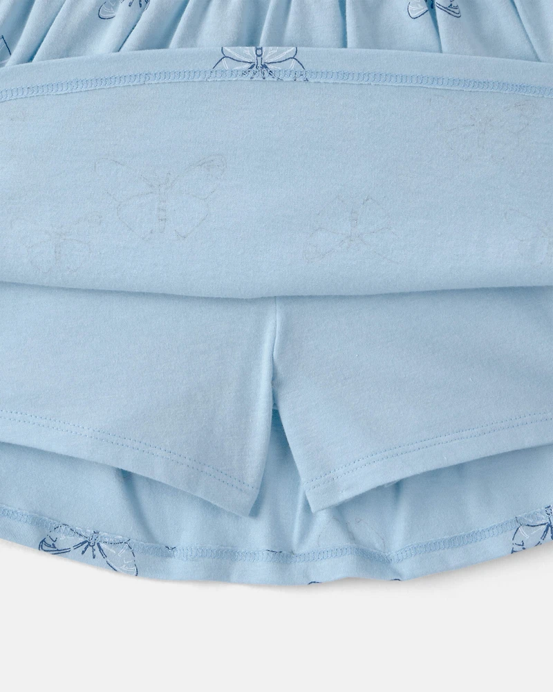 Girls Butterfly Skort - Blue