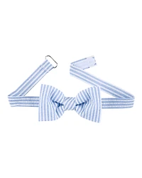 Seersucker Bow Tie - Blue