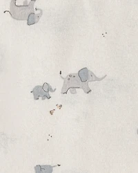 Baby 4-Pack Elephant Receiving Blankets - Grey/Ivory