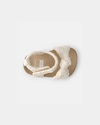 Baby Girl Knit Sandals - Cream