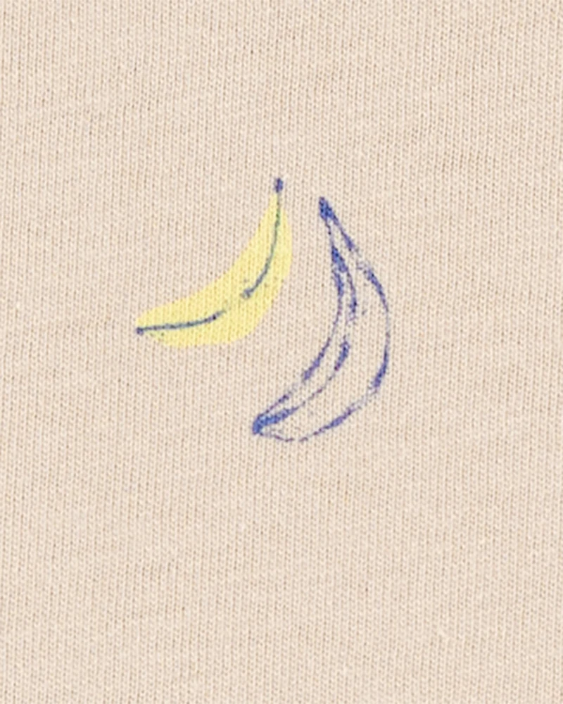 Boys Banana Print Short-Sleeve Tee - Brown