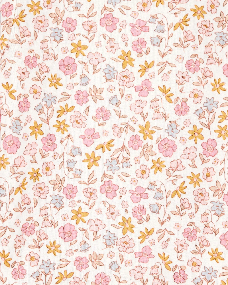 Baby Girl 2-Piece Floral Long-Sleeve Tee & Coverall Set