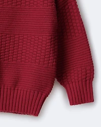 Toddler Cable-Knit Pullover Sweater - Red